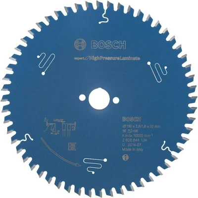Image de BOSCH 2608644134 lame de scie circulaire Expert pour stratifié haute pression, 190 x 20 2.6 mm, 56T