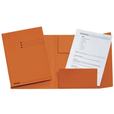 Image de Esselte chemise 3 rabats folio couleur orange avec imprimé (50 chemises)