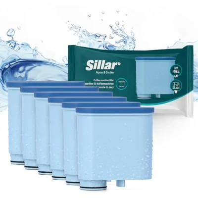 Image de Sillar 6x Filtre à Eau CLEANI pour les Machines Café Saeco et Philips Compatible avec AquaClean CA6903/10 CA6903/22 Anticalcaire, Cartouche Filtrante Machine