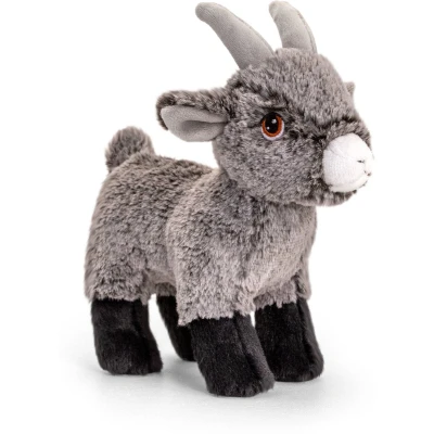 Afbeelding van Keel Toys Pluche knuffel dier geitje grijs 20 cm Knuffelbeesten Boerderij dieren