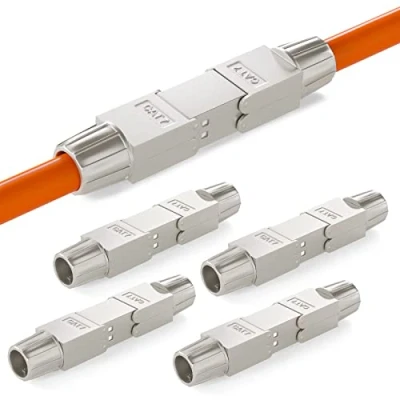 Afbeelding van HB DIGITAL LSA 10 stuks Cat.7 STP netwerkkabelconnectoren zonder gereedschap Verlengadapters voor LAN installatiekabel CAT 7 Ethernet