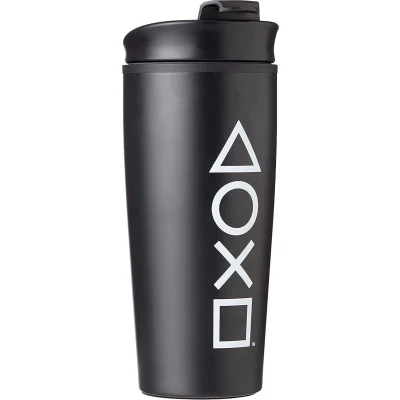 Afbeelding van Playstation Logo en Pictogrammen Onyx Metalen Reisbeker