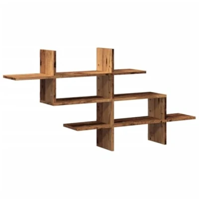 Afbeelding van vidaXL Wandschap 124,5x18x60,5 cm bewerkt hout oud houtkleurig