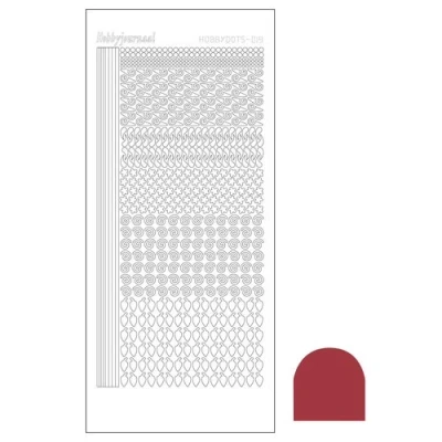 Afbeelding van Hobbydots sticker Mirror Christmas Red 10 stuks