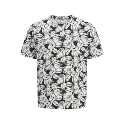 Image de JACK &amp; JONES T shirt pour homme imprimé All Over, Noir, XL