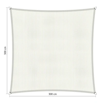 Afbeelding van Shadow Comfort® Vierkantige Schaduwdoek UV Bestendig vierkant Zonnedoek 300 x CM Arctic White