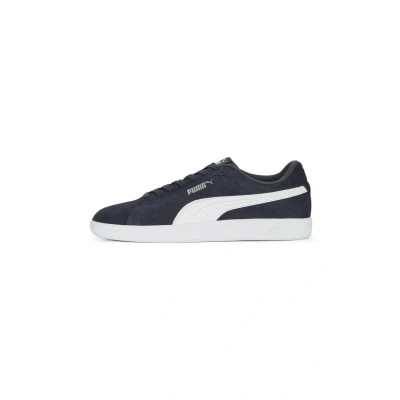 Afbeelding van Puma Smash 3.0 Unisex Sneakers laag Parisian night white silver, Maat: 44.5, silver Leer