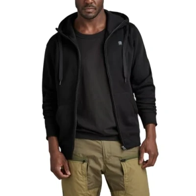 Afbeelding van G Star Premium CORE HDD Sweater met rits, Heren, Maat: XXL, Black