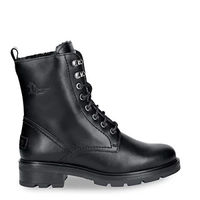 Afbeelding van Panama Jack Lilian Igloo Veterboots, Dames, Maat: 37, Black Schaapsleer