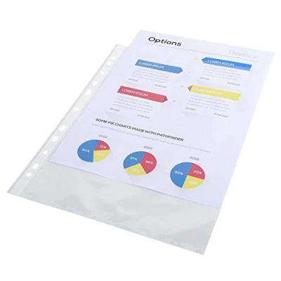 Afbeelding van Exacompta showtas PP A4 11 gaats pak van 100 stuks
