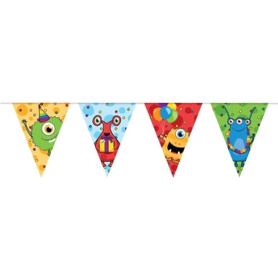 Afbeelding van Vlaggen slinger Monster Party
