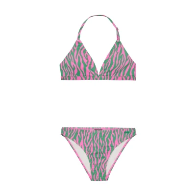 Afbeelding van Protest Prtaniston Jr Triangle bikini set Meisjes Verstelbare bandjes Uitneembare vulling Tijgerprint Smoothie Pink