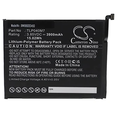 Afbeelding van vhbw Reserveaccu voor Alcatel TLP040M7 Tablet Pad (3900 mAh, 3,85 V, Li Polymer)