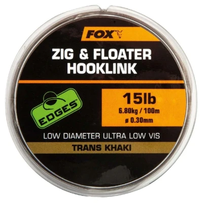 Afbeelding van Fox Edges Zig &amp; Floater Hooklink Trans Khaki 15lb 0,30mm 100m