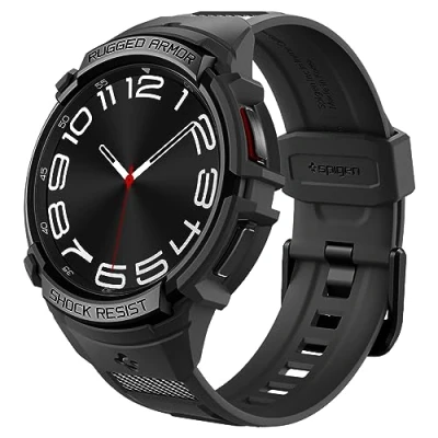 Afbeelding van Spigen Samsung Galaxy Watch6 Classic 43mm bandje Rugged Armor Pro Zwart