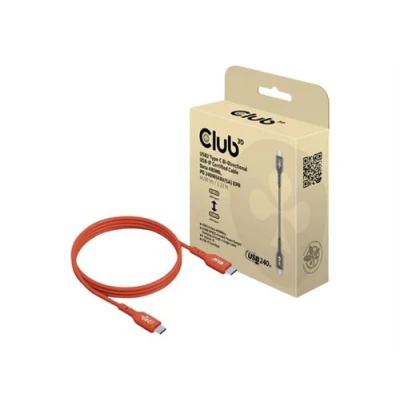 Image de Club 3D Câble USB 24 pin C (M) pour 2.0 48 V 5 A 1 m bi directionnel jusqu&#039;à 240 W de puissance gamme étendue (EPR)