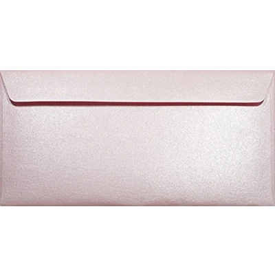 Afbeelding van Netuno 100 parelmoer roze enveloppen lange DL 110 x 220 mm 120 g Majestic Petal decoratieve elegante voor bruiloft verjaardag doop Kerstmis uitnodigingen wenskaarten