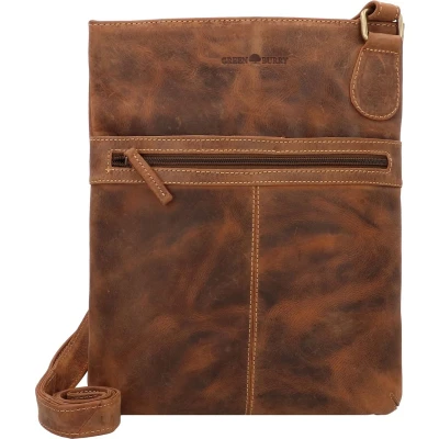 Afbeelding van Greenburry Vintage Schoudertas, Heren, Maat: One Size, Braun