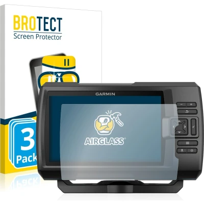 Afbeelding van BROTECT Screenprotector voor Garmin Striker Plus 5cv Folie Beschermfolie Beschermglas transparant (3 Stuks)