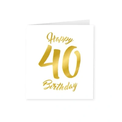 Afbeelding van Gold white cards 40 years