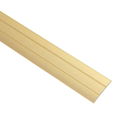 Afbeelding van Gedotec Deurdorpel zelfklevend overgangsprofiel vloer breedte 37 mm afdeklijst 100 cm 1 stuk vloerprofiel rail geanodiseerd messing overgangsrail van plat aluminium