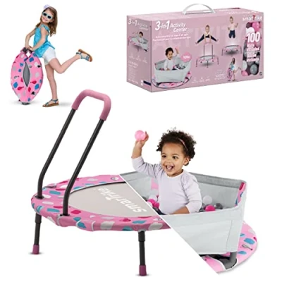 Afbeelding van Smartrike Activiteitencentrum 3 in 1 trampoline roze