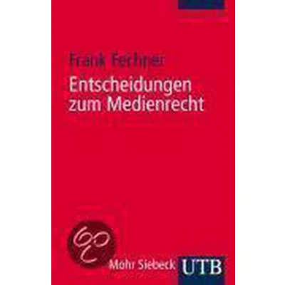 Afbeelding van Entscheidungen Zum Medienrecht