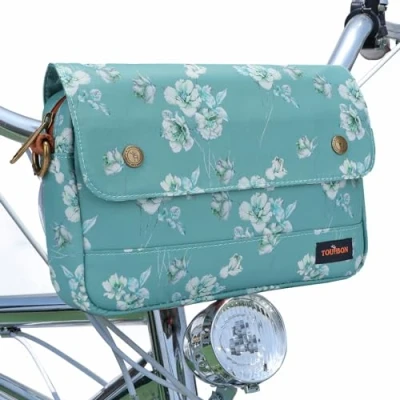 Afbeelding van Tourbn Tourbon Fietstas van canvas, waterdicht, bloemenmotief
