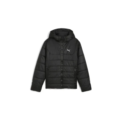 Afbeelding van Essentials gewatteerd jack met capuchon, Zwart, Maat 9 10Y PUMA