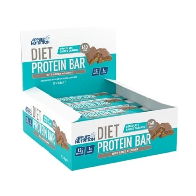 Afbeelding van Applied Nutrition Diet Protein Bar Chocolate Caramel Crisp 12x45gr Eiwitreep Proteine reep Eiwitten