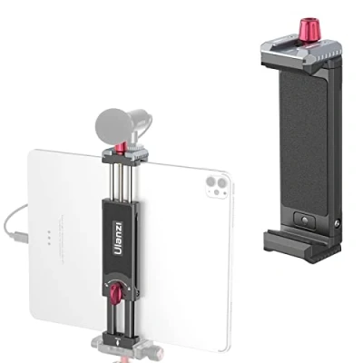 Afbeelding van Ulanzi U Pad III Verstelbare tablethouder voor statief Metaal Universeel tot 23cm breed Cold shoe mount 1/4inch schroef of Arca Swiss aansluiting Zwart/Rood