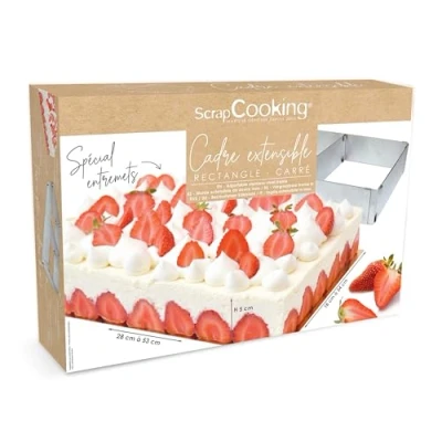 Image de Cadre à pâtisserie extensible rectangle ScrapCooking