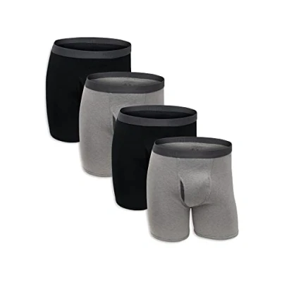 Afbeelding van FRUIT OF THE LOOM Boxershorts voor heren, premium COOLZONE boxershorts, zwart/grijs (4 stuks), M, stuks)