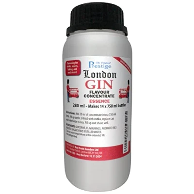 Afbeelding van London Gin Smaakssenz 280 ml verschillende aroma&#039;s van jeneverbes en citrusvruchten professionele benzine voor huishoudelijk gebruik verbranding 20 per 750 wodka of in de handel verkrijgbare bonen