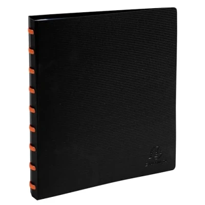 Afbeelding van Exacompta Ref. 86471E Karton van 4 uitneembare ringmappen met 40 afneembare generfde hoezen 80 pagina&#039;s A4 afmetingen 24,5 x 31 cm personaliseerbare hardcover Kreacover wit