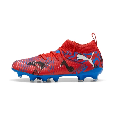 Image de PUMA Chaussure de football FUTURE 8 MATCH PLAYMAKERS FG/AG Enfant et Adolescent, Chaussures, Rouge/Noir/Ultra Bleu, 30
