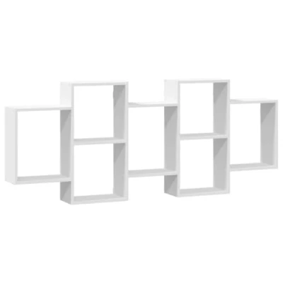 Afbeelding van vidaXL Wandschap 159x18x65 cm bewerkt hout wit