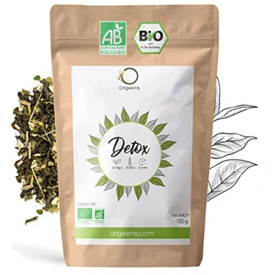 Image de ORIGEENS THE detox BIO 150g Thé minceur base de vert et maté glacé/chaud Cure 30 jours