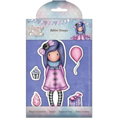 Afbeelding van Rubber Stamp (5pcs) Santoro Birthday