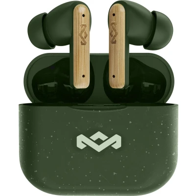 Afbeelding van House of Marley Little Bird Draadloze Oordopjes Bluetooth Quickcharge Oplaadcase 24 uur afspeeltijd Duurzaam Oortjes Draadloos Groen