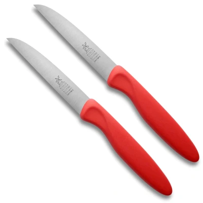 Afbeelding van (2 stuks) Robert Herder Molenmes Schilmesje Aardappelmes RVS Rood