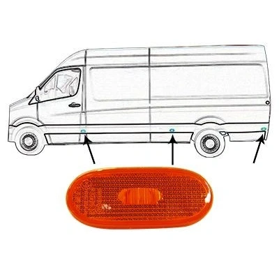 Afbeelding van Van WEZEL 5862915 Knipperlichten Geel Aan beide zijden Ovaal MERCEDES BENZ: Sprinter 3.5 T Van, 5 3