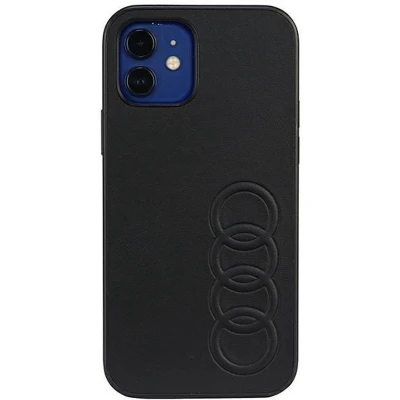 Afbeelding van Audi Synthetic Leather Back Case Geschikt voor Apple iPhone 12/12 Pro (6.1&quot;) Zwart