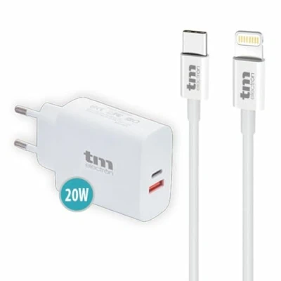 Afbeelding van Oplader TM Electron 20 W Lightning/USB C (1 Stuks)