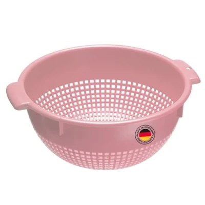 Afbeelding van Westmark Zeef, met verzonken handgreep en stoppers, kunststof, roze, 2126221P