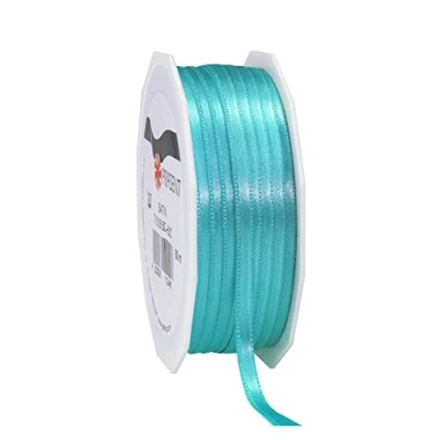 Afbeelding van PRÄSENT aquamarijn, 50 m voor verpakking, 0,6 cm breed, decoratie en handwerk, decoratief lint geschenken, alle gelegenheden, polyester, 6 mm tot