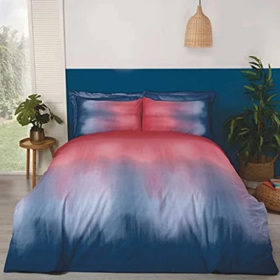 Afbeelding van Dekbedovertrek Ombre rood Blended katoen Lits jumeaux 230x220 cm 2st. 50x75 Kussenslopen
