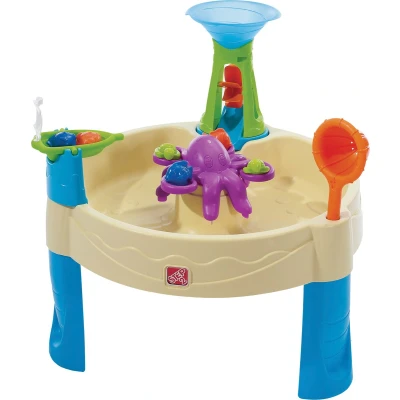 Afbeelding van Step2 Wild Whirlpool Watertafel Kunststof Voor kinderen vanaf 1,5 jaar Incl. Watertoren en Waterrad 6 Zeedieren 15 liter Water Afvoerplug