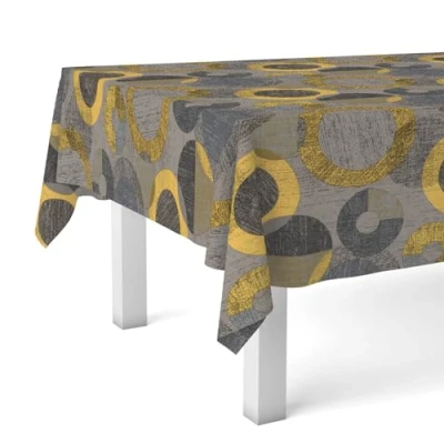 Afbeelding van Martina Home Tafelzeil tafelkleed Tamber geel 220x140cm