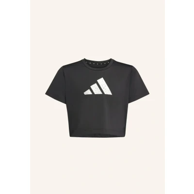 Afbeelding van adidas Sportswear Training Essentials Glam Print T shirt Kinderen Zwart 170